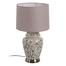 Lámpara Mesa Blanco-Gris Porcelana 23 X 23 X 44 cm