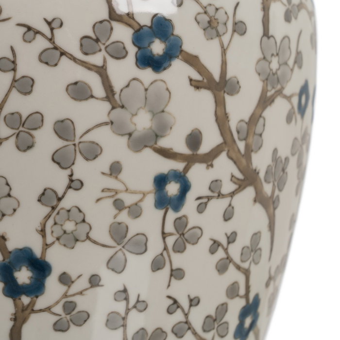 Lámpara Mesa Blanco-Gris Porcelana 23 X 23 X 44 cm