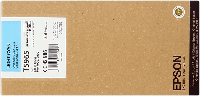Epson Cartucho de Tinta Cian Claro T596500 350ml UltraChrome HDR