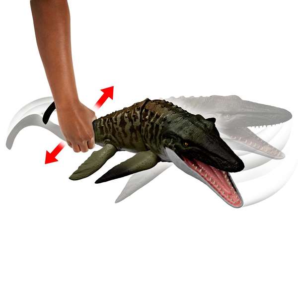 Mattel Mosasaurus JCH00 Jurassic World Gigante 65 cm Articulado Mordedor Juguete para Niños +4 Años