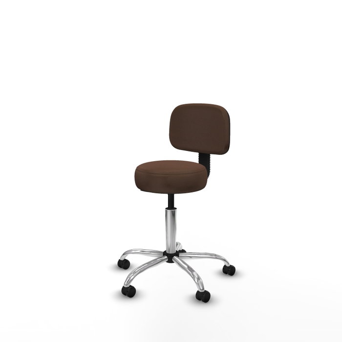 PIQUERAS Y CRESPO Silla Llanos giratoria marrón oscuro con base cromada
