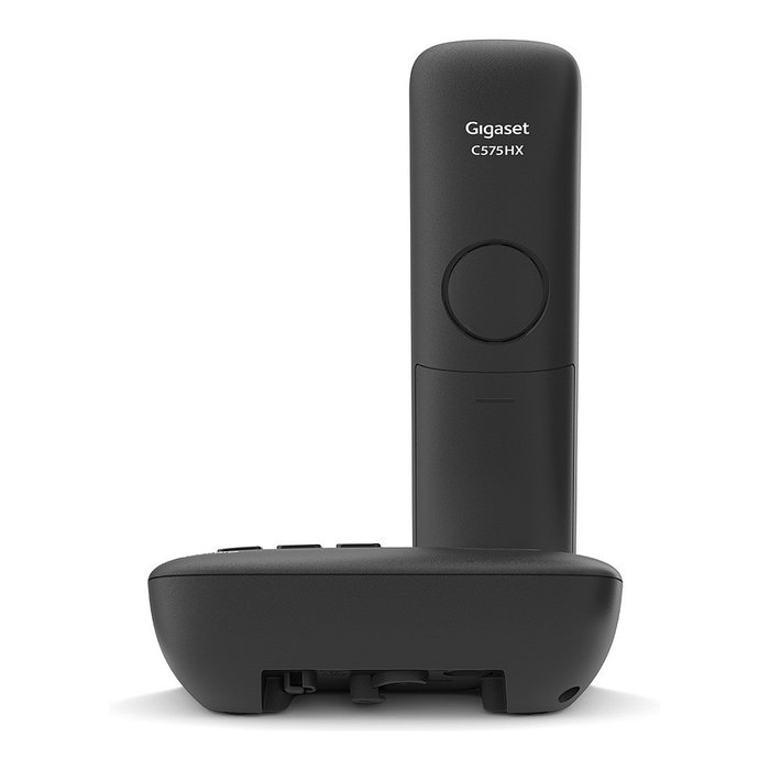 Gigaset C575A Teléfono Inalámbrico Analógico DECT con Contestador Automático, Pantalla TFT a Color, Manos Libres, Agenda 200 Contactos y Despertador - Negro
