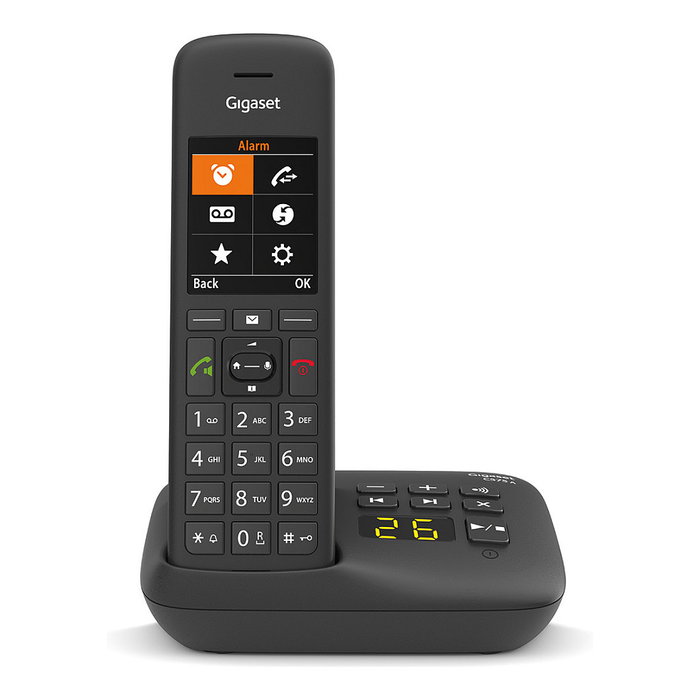 Gigaset C575A Teléfono inalámbrico DECT negro con pantalla TFT Gigaset C575A Teléfono inalámbrico DECT negro con pantalla TFT