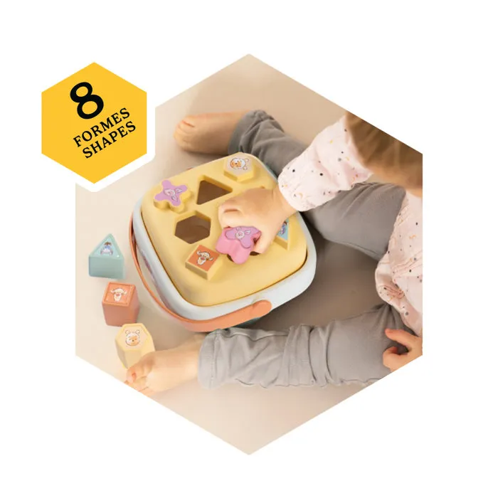 Smoby Cesta clasificadora de formas Winnie the Pooh, 8 formas, a partir de 1 año, Hecho en Francia Smoby Cesta clasificadora de formas Winnie the Pooh, 8 formas, a partir de 1 año, Hecho en Francia