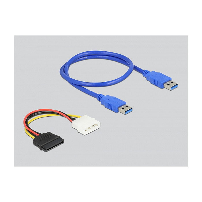DeLOCK Delock Riser PCI Express x1 a PCI 32 Bit con Cable de 60 cm - Tarjeta Adaptadora Interna para Windows 10/8.1/Server 2019
