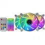Mars Gaming Pack 3 Ventiladores MF-3DKITW 12cm ARGB Blanco con HUB y Mando a Distancia