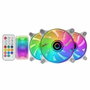 Mars Gaming Kit 3 Ventiladores MF-3D Blanco con Espejo Infinito, HUB y Mando RF