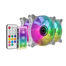 Mars Gaming MF-3DKITW Kit 3 Ventiladores ARGB Blanco con Espejo Infinito, HUB y Mando RF