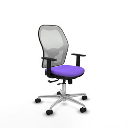 PIQUERAS Y CRESPO Silla de oficina Jorquera con mecanismo Sincro/Traslack, Lila y Blanco