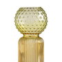 Jarrón Verde-Amarillo Cristal Decoración 9,50 X 9,50 X 19,50 (Set de 2)
