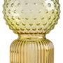 Ixia Jarrón Decorativo de Cristal Verde-Amarillo 9,50 x 9,50 x 19,50 cm