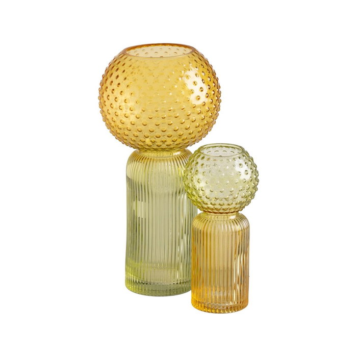Ixia Jarrón Decorativo de Cristal Verde-Amarillo 9,50 x 9,50 x 19,50 cm Ixia Jarrón Decorativo de Cristal Verde-Amarillo 9,50 x 9,50 x 19,50 cm