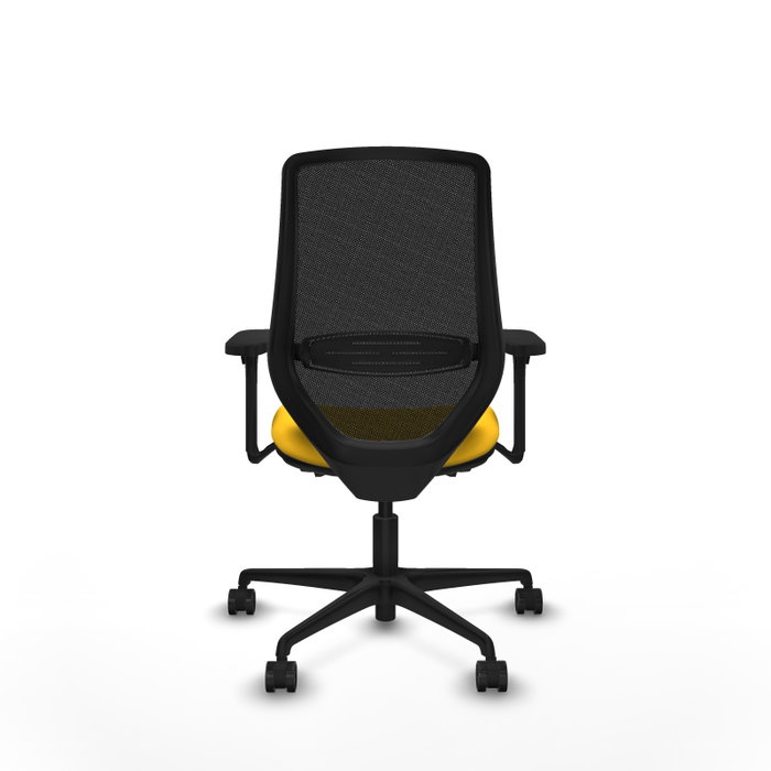 PIQUERAS Y CRESPO Silla de oficina Mardos con mecanismo Sincro/Traslack, Amarillo y Negro