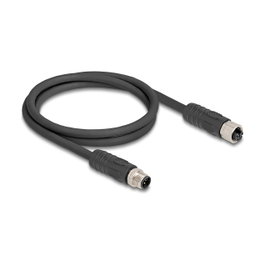 DeLOCK 80519 Cable para sensor/actuador M12 1 m Negro