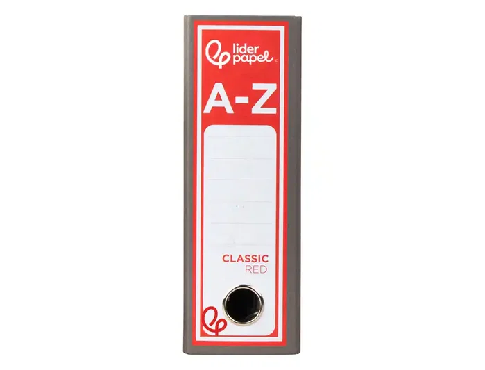 Liderpapel Archivador de palanca Classic Red cuarto apaisado Gris lomo 80mm Liderpapel Archivador de palanca Classic Red cuarto apaisado Gris lomo 80mm