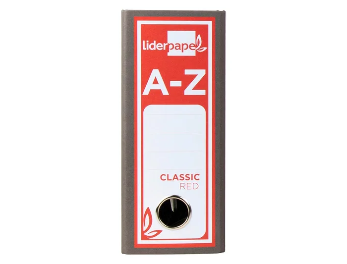 Liderpapel Archivador de Palanca Classic Red Cuarto Apaisado Lomo 80mm Gris Compresor Metálico Liderpapel Archivador de Palanca Classic Red Cuarto Apaisado Lomo 80mm Gris Compresor Metálico