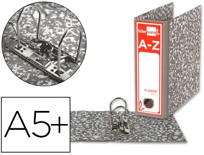 Liderpapel Archivador de Palanca Classic Red Cuarto Apaisado Lomo 80mm Gris Compresor Metálico Liderpapel Archivador de Palanca Classic Red Cuarto Apaisado Lomo 80mm Gris Compresor Metálico