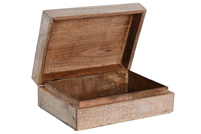 Joyero Colonial DKD Home Decor Marron Blanco 17 x 8 x 25 cm Set de 2