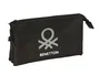 Safta Estuche portatodo triple Benetton Basics Negro