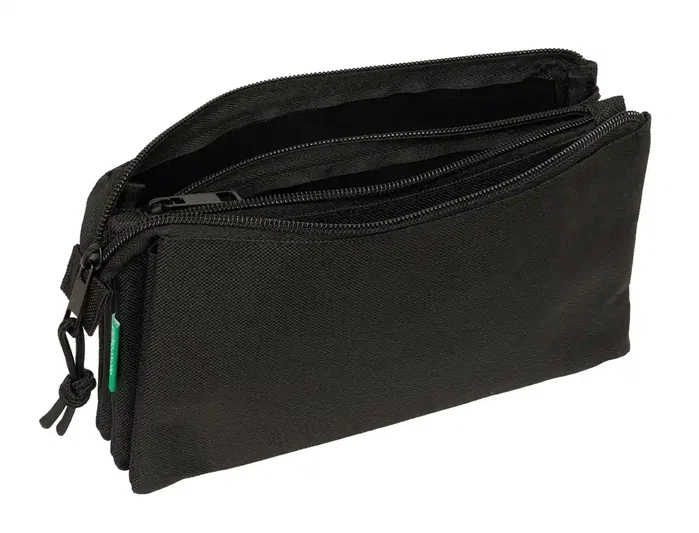 Safta Estuche portatodo triple Benetton Basics Negro