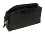 Safta Estuche portatodo triple Benetton Basics Negro
