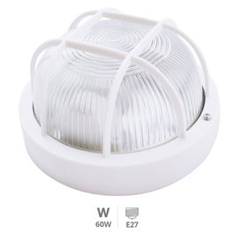 GSC Evolution Aplique redondo plástico Blanco E27 60W