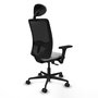 PIQUERAS Y CRESPO Silla de oficina Zulema Gris claro y Negro con Mecanismo Sincro