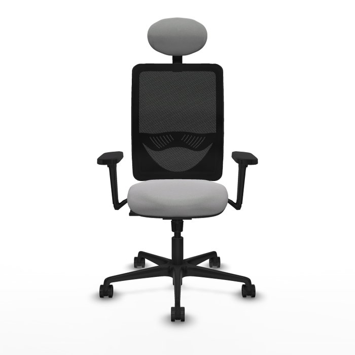 PIQUERAS Y CRESPO Silla de oficina Zulema Gris claro y Negro con Mecanismo Sincro PIQUERAS Y CRESPO Silla de oficina Zulema Gris claro y Negro con Mecanismo Sincro