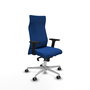 PIQUERAS Y CRESPO Sillón Albacete Azul con Mecanismo Sincro y Base de Aluminio