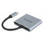 DICOTA D32063 USB-C Portable 4-in-1 Docking Station 4K HDMI PD 100W Plata