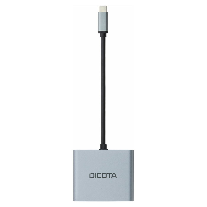 DICOTA D32063 USB-C Portable 4-in-1 Docking Station 4K HDMI PD 100W Plata