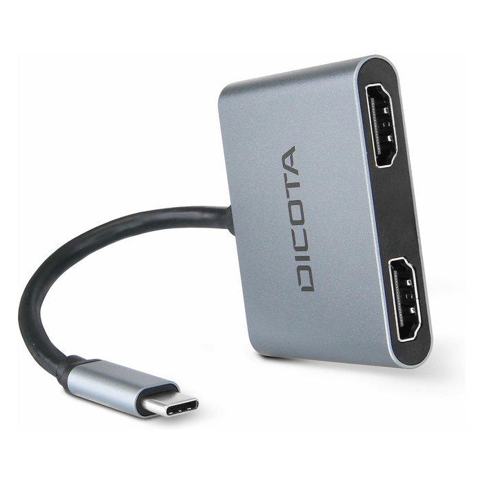 DICOTA D32063 USB-C Portable 4-in-1 Docking Station 4K HDMI PD 100W Plata