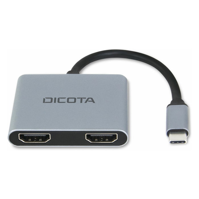 DICOTA D32063 USB-C Portable 4-in-1 Docking Station 4K HDMI PD 100W Plata