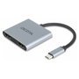 DICOTA D32063 USB-C Portable 4-in-1 Docking Station 4K HDMI PD 100W Plata