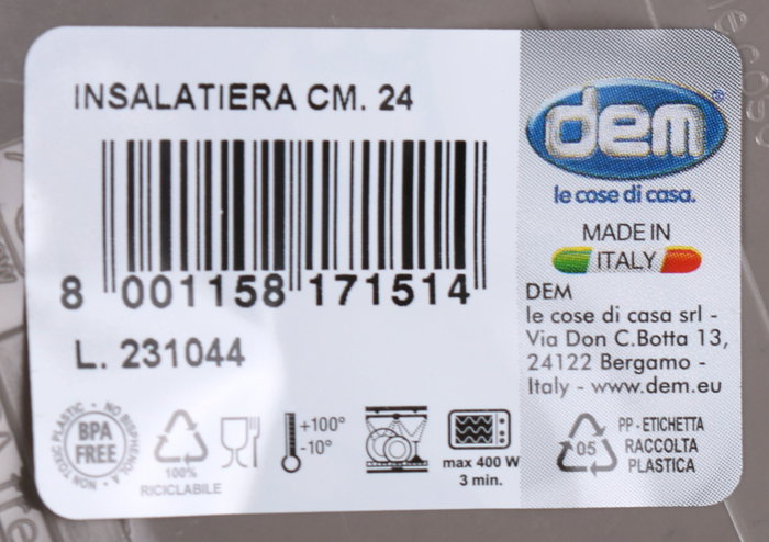 Dem Ensaladera Inside 2700cc 24cm