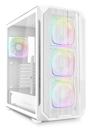 SHARKOON AK5M RGB Midi Tower Blanco con Cristal Templado y Malla Frontal para un Flujo de Aire Óptimo
