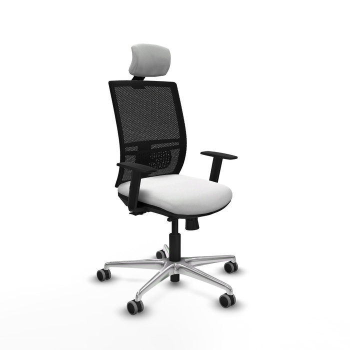 PIQUERAS Y CRESPO Silla de oficina Yunquera con mecanismo Sincro/Traslack, Blanco y Negro PIQUERAS Y CRESPO Silla de oficina Yunquera con mecanismo Sincro/Traslack, Blanco y Negro