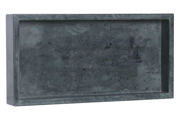 DKD Home Decor Bandeja de Mármol Verde 30,5x15,5x3,8 cm