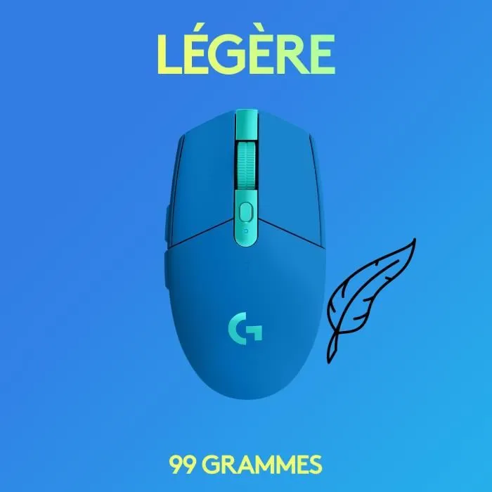 Logitech G Ratón G305 LIGHTSPEED Inalámbrico para Juegos Batería 250h Azul
