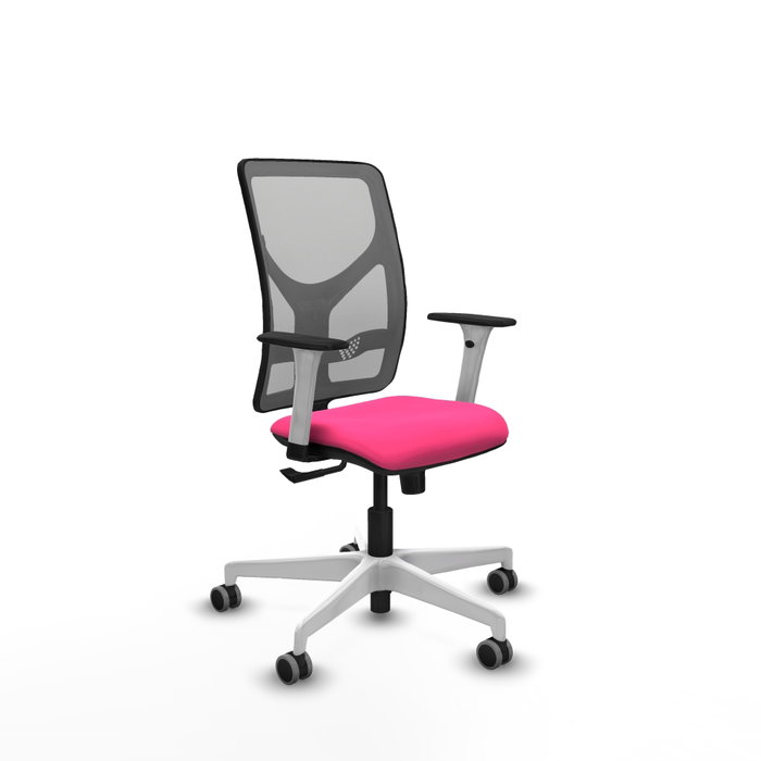 PIQUERAS Y CRESPO Silla de oficina Motilla Rosa y Gris con mecanismo Sincro PIQUERAS Y CRESPO Silla de oficina Motilla Rosa y Gris con mecanismo Sincro