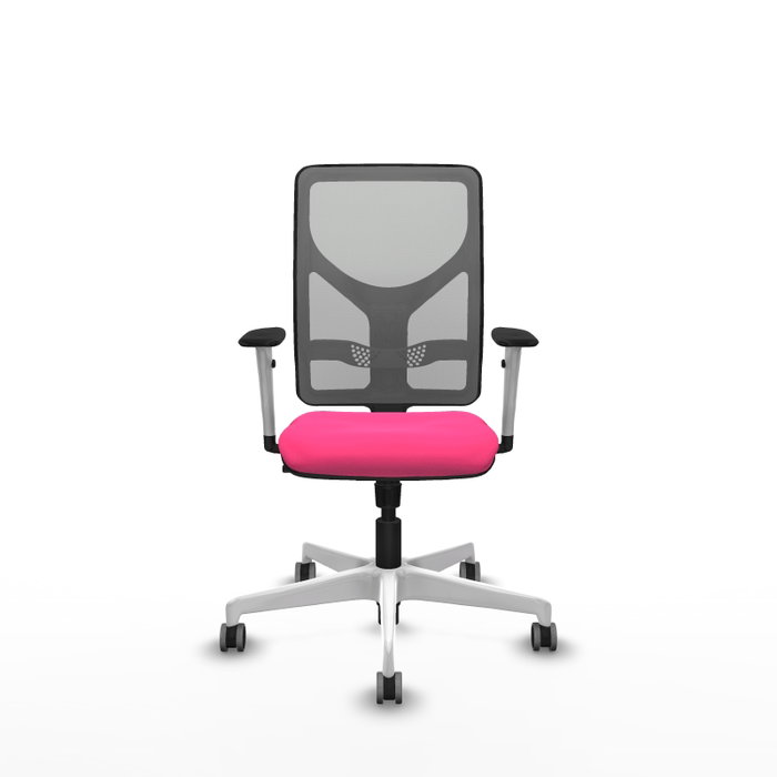 PIQUERAS Y CRESPO Silla de oficina Motilla Rosa y Gris con mecanismo Sincro PIQUERAS Y CRESPO Silla de oficina Motilla Rosa y Gris con mecanismo Sincro