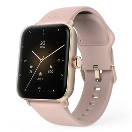 Hama 6010 Smartwatch para Mujer, Rosa y Dorado Rosa, GPS, Pulsómetro, SpO2, 1.6" TFT, Android/iOS