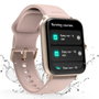 Hama 6010 Smartwatch para Mujer, Rosa y Dorado Rosa, GPS, Pulsómetro, SpO2, 1.6" TFT, Android/iOS