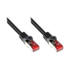 GoodConnections Cable de Red Cat.6 S/FTP Patch 0.25m RJ-45 a RJ-45, 250 MHz, 1000 Mbit/s, Blindaje S-STP, PVC Negro