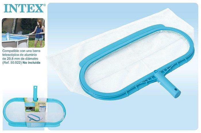 Intex Red recoge hojas con bolsa para limpieza de piscinas, compatible con mangos de 29,8 mm de diámetro (mango no incluido), fabricada en PP/POM
