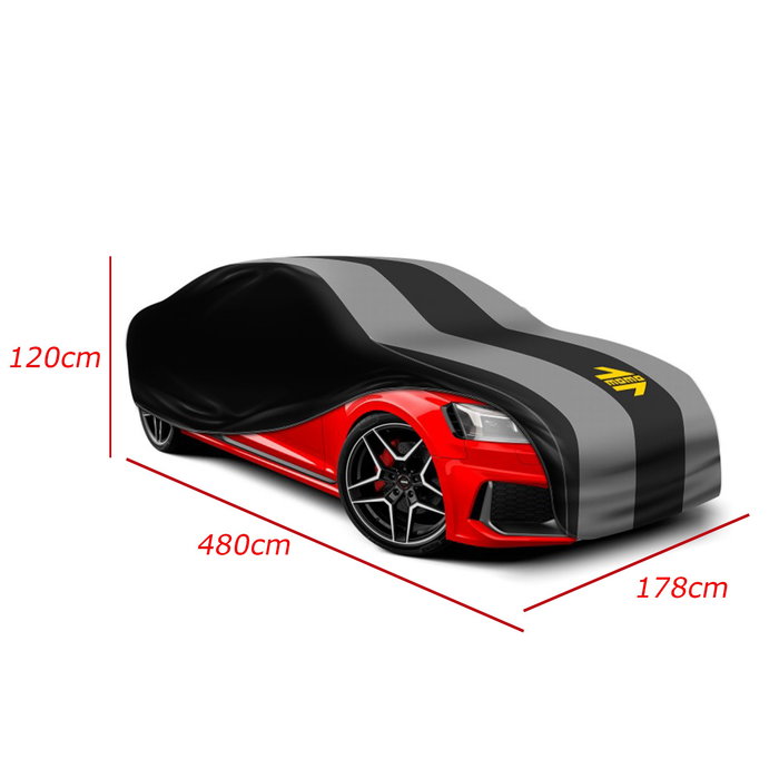 Momo MOMLCC1LL Funda Cubre Coche Talla L 1 Capa, Protección Interior/Exterior Transpirable, UV y Anti-Rayaduras