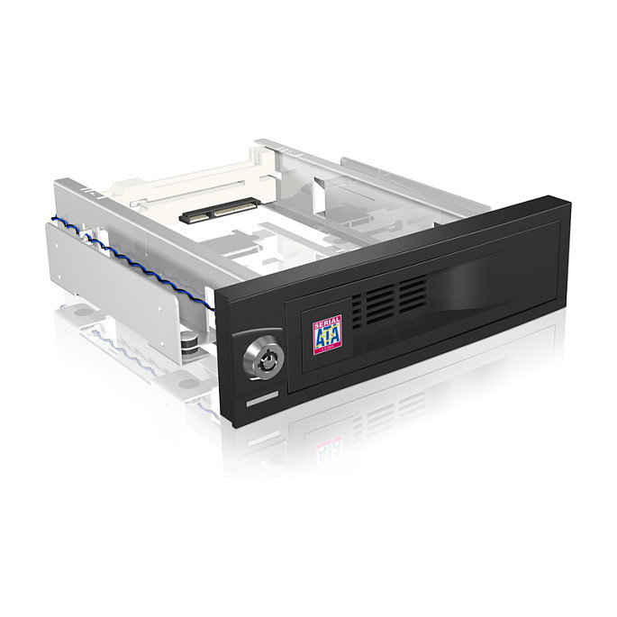 ICY BOX IB-168SK-B Marco de Cambio para HDD SATA de 3,5 pulgadas en Bahía de 5,25 pulgadas con Bloqueo ICY BOX IB-168SK-B Marco de Cambio para HDD SATA de 3,5 pulgadas en Bahía de 5,25 pulgadas con Bloqueo