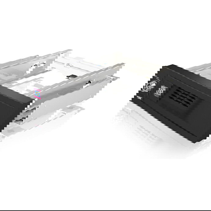 ICY BOX IB-168SK-B Adaptador Wechselrahmen para 3.5" SATA HDD a 5.25" Schacht con Bloqueo, Color Negro, Hot-Swap