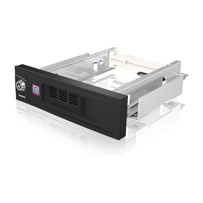 ICY BOX IB-168SK-B Marco de Cambio para HDD SATA de 3,5 pulgadas en Bahía de 5,25 pulgadas con Bloqueo ICY BOX IB-168SK-B Marco de Cambio para HDD SATA de 3,5 pulgadas en Bahía de 5,25 pulgadas con Bloqueo