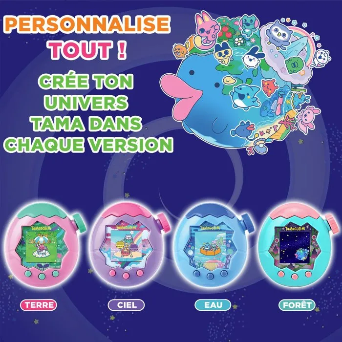 BANDAI Tamagotchi Paradise - Modelo Bosque, Mascota virtual para criar con rueda de zoom, 43424